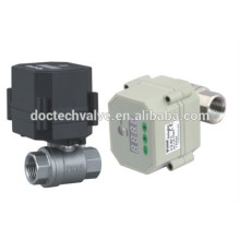 Controle da válvula elétrica AC/DC9-24V, SS304 motorizado válvula com temporizador definido função usada para dreno de água